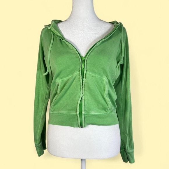 Vintage Y2K GAP Women's XS Green Jacket Zip Up Cotton Retro Glam Fairy - Picture 1 of 8